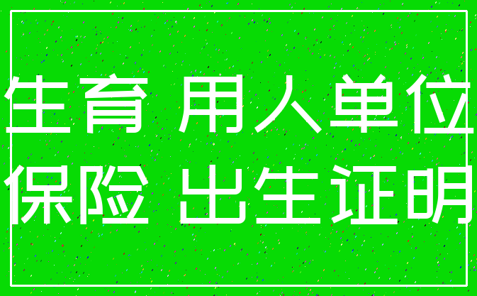 生育 用人单位_保险 出生证明