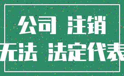 公司 注销_无法 法定代表