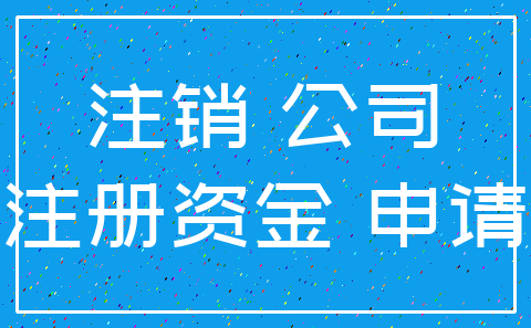 注销 公司_注册资金 申请