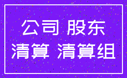 公司 股东_清算 清算组