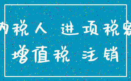 纳税人 进项税额_增值税 注销