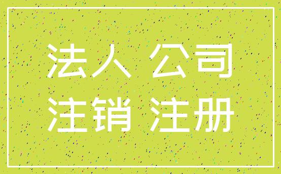 法人 公司_注销 注册