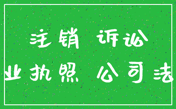 注销 诉讼_营业执照 公司法人