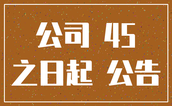 公司 45_之日起 公告