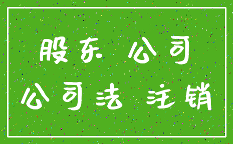 股东 公司_公司法 注销