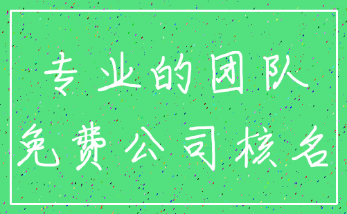 专业的团队_免费公司核名