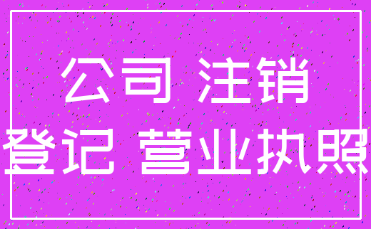 公司 注销_登记 营业执照