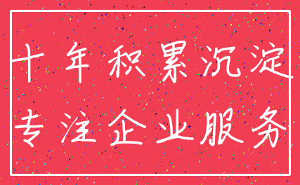 十年积累沉淀_专注企业服务