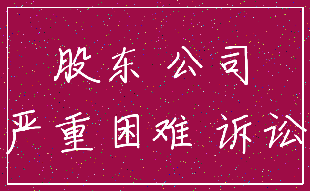 股东 公司_严重困难 诉讼