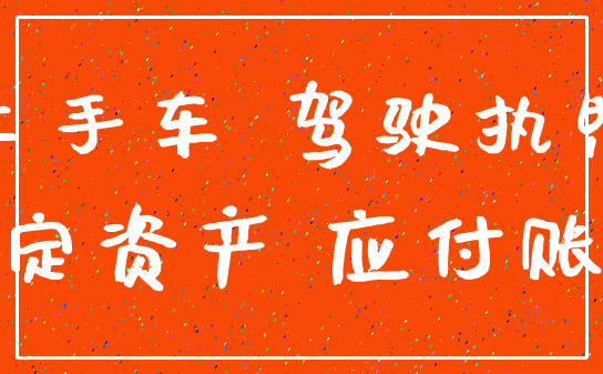 二手车 驾驶执照_固定资产 应付账款