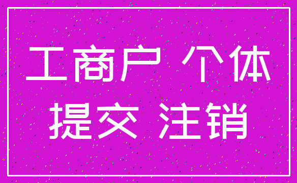 工商户 个体_提交 注销