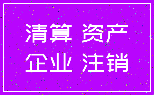 清算 资产_企业 注销