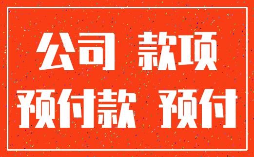 公司 款项_预付款 预付