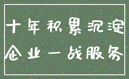 十年积累沉淀_企业一战服务