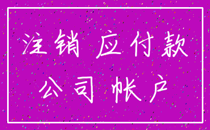 注销 应付款_公司 帐户