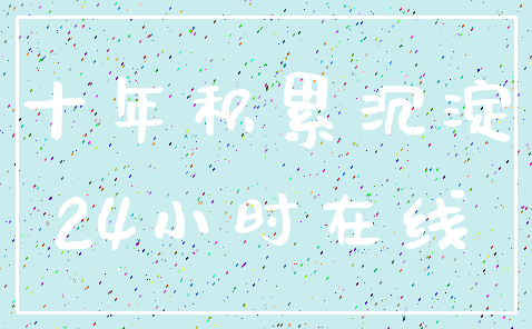 十年积累沉淀_24小时在线