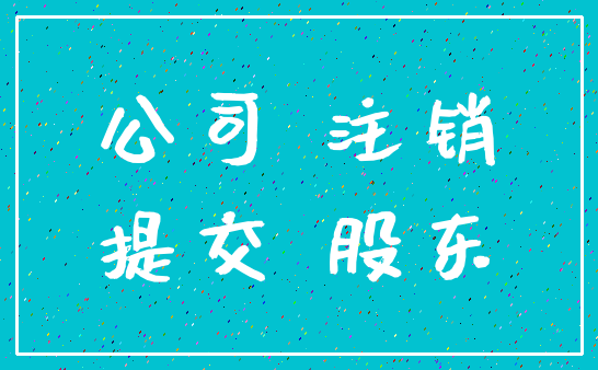 公司 注销_提交 股东