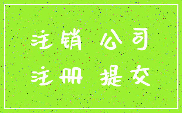 注销 公司_注册 提交