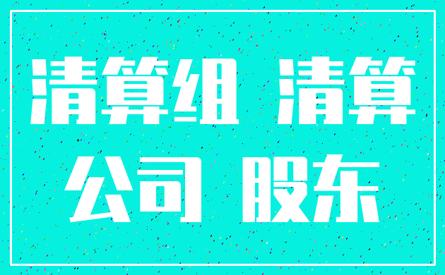 清算组 清算_公司 股东