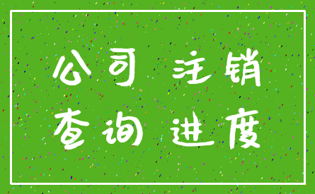 公司 注销_查询 进度