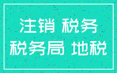 注销 税务_税务局 地税