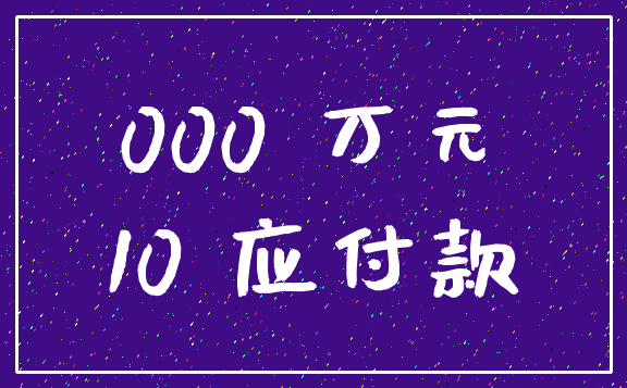 000 万元_10 应付款
