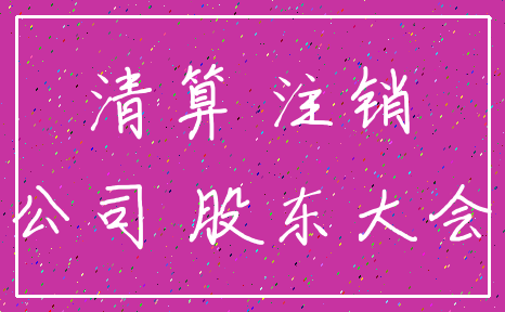 清算 注销_公司 股东大会
