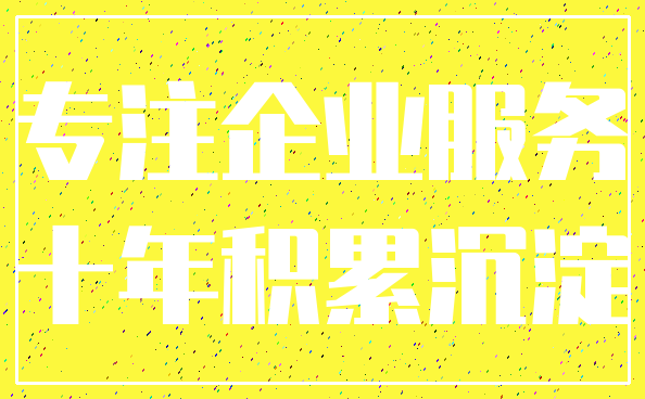 专注企业服务_十年积累沉淀