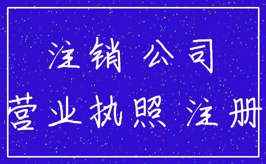 注销 公司_营业执照 注册