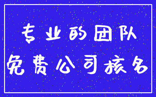 专业的团队_免费公司核名