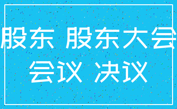 股东 股东大会_会议 决议