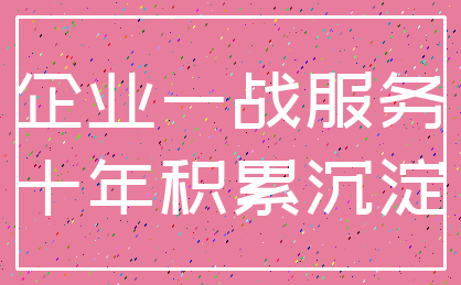 企业一战服务_十年积累沉淀
