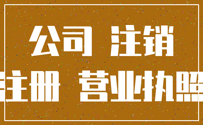 公司 注销_注册 营业执照