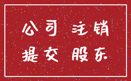 公司 注销_提交 股东