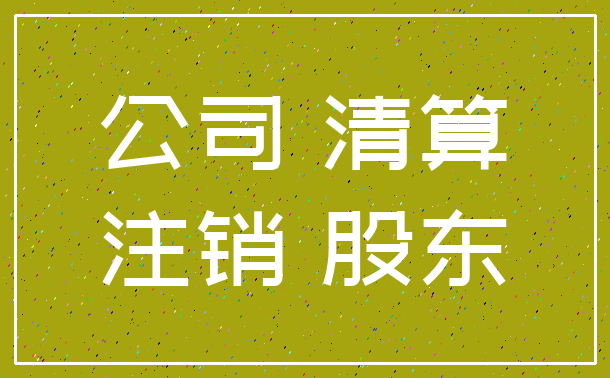 公司 清算_注销 股东