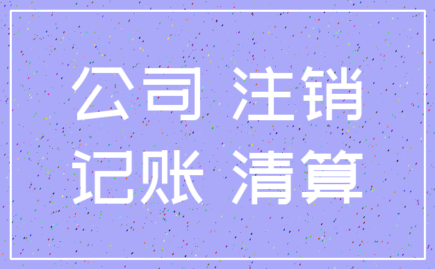 公司 注销_记账 清算