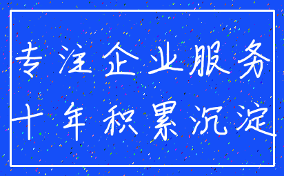 专注企业服务_十年积累沉淀