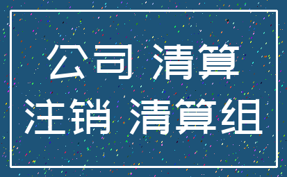公司 清算_注销 清算组