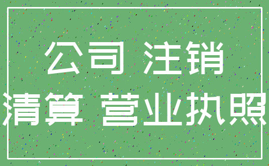 公司 注销_清算 营业执照