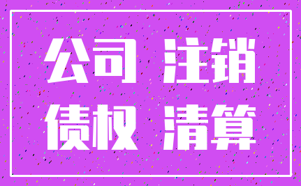 公司 注销_债权 清算