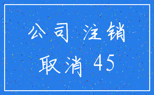 公司 注销_取消 45
