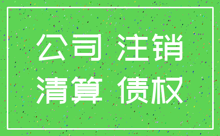 公司 注销_清算 债权