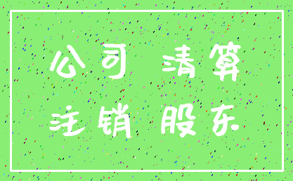 公司 清算_注销 股东