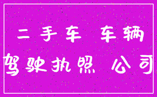 二手车 车辆_驾驶执照 公司