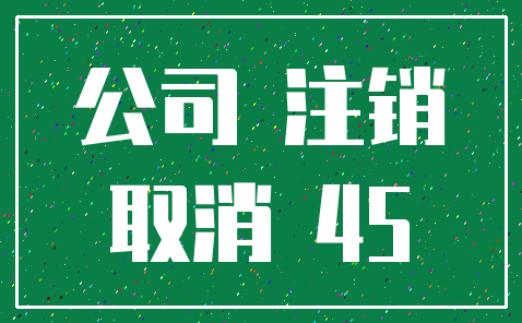 公司 注销_取消 45