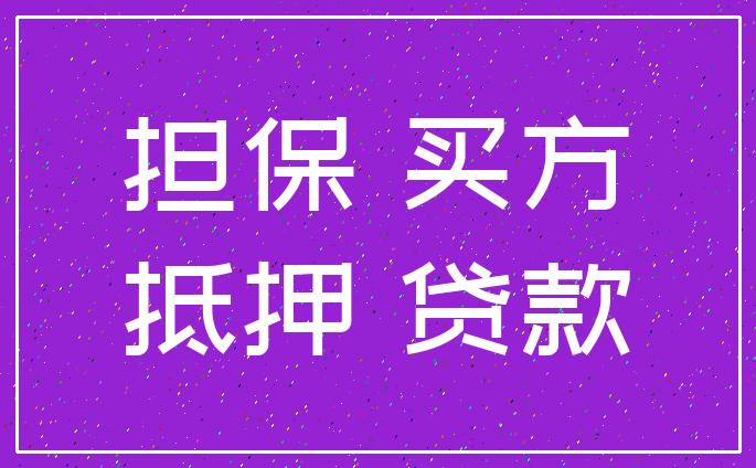 担保 买方_抵押 贷款