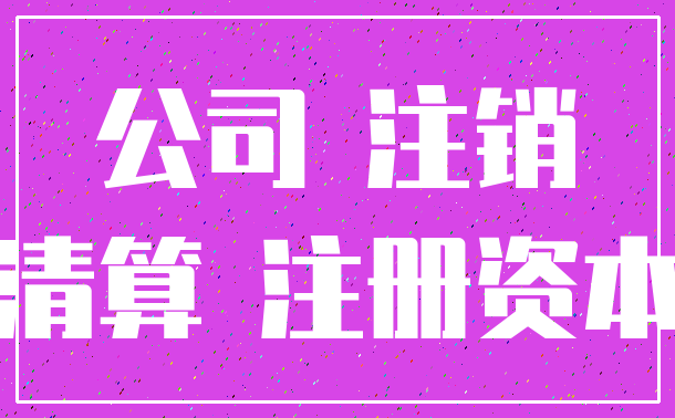 公司 注销_清算 注册资本