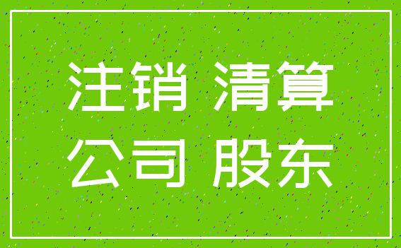 注销 清算_公司 股东