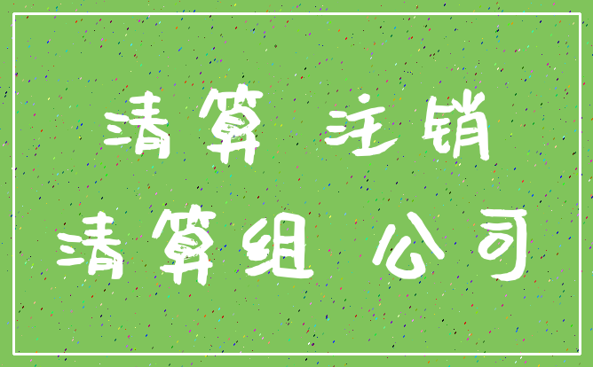 清算 注销_清算组 公司