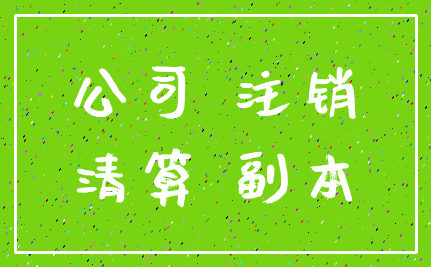 公司 注销_清算 副本